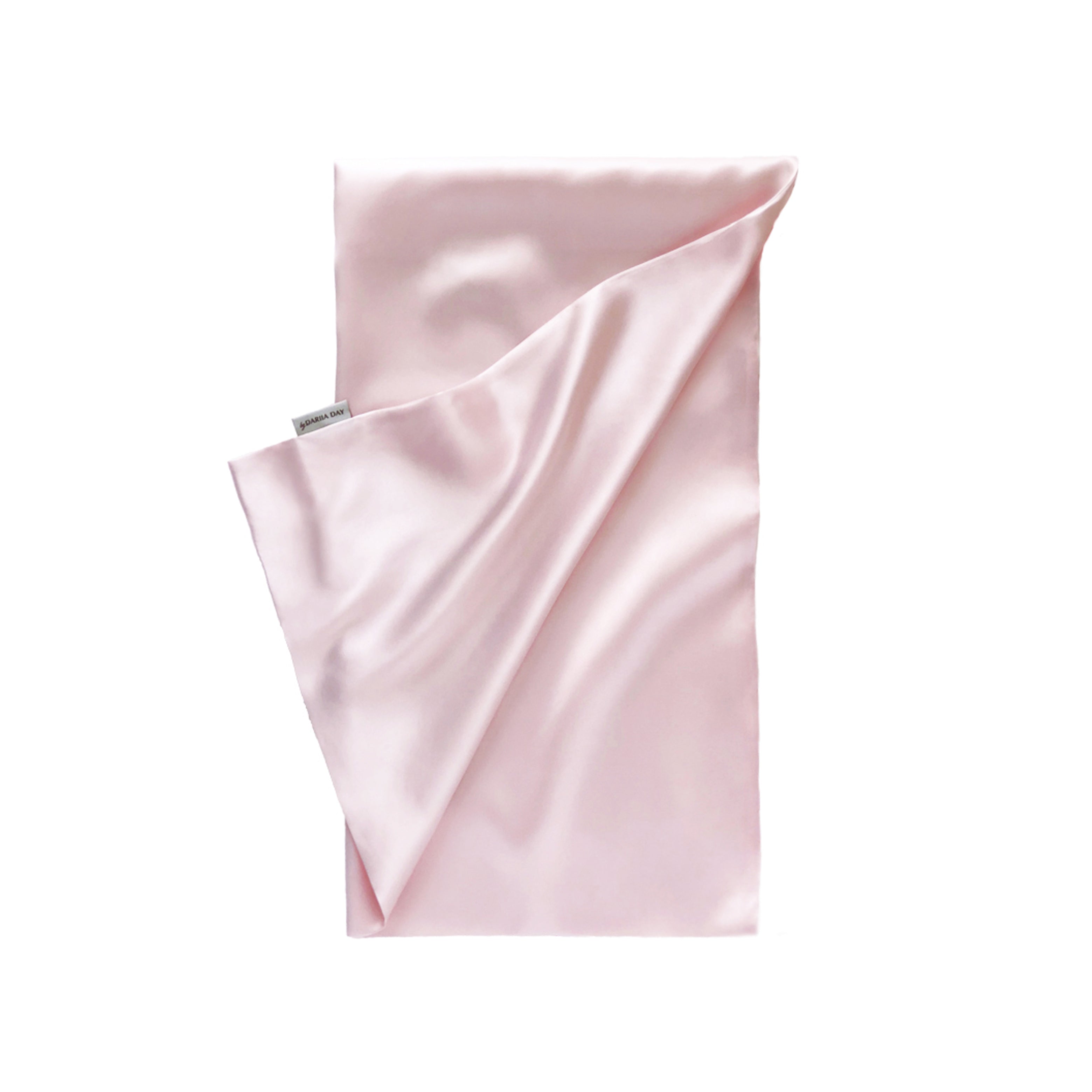 Pink Luxurious pink silk pillowcase by Dariia Day, designed for beauty sleep and skin care.
