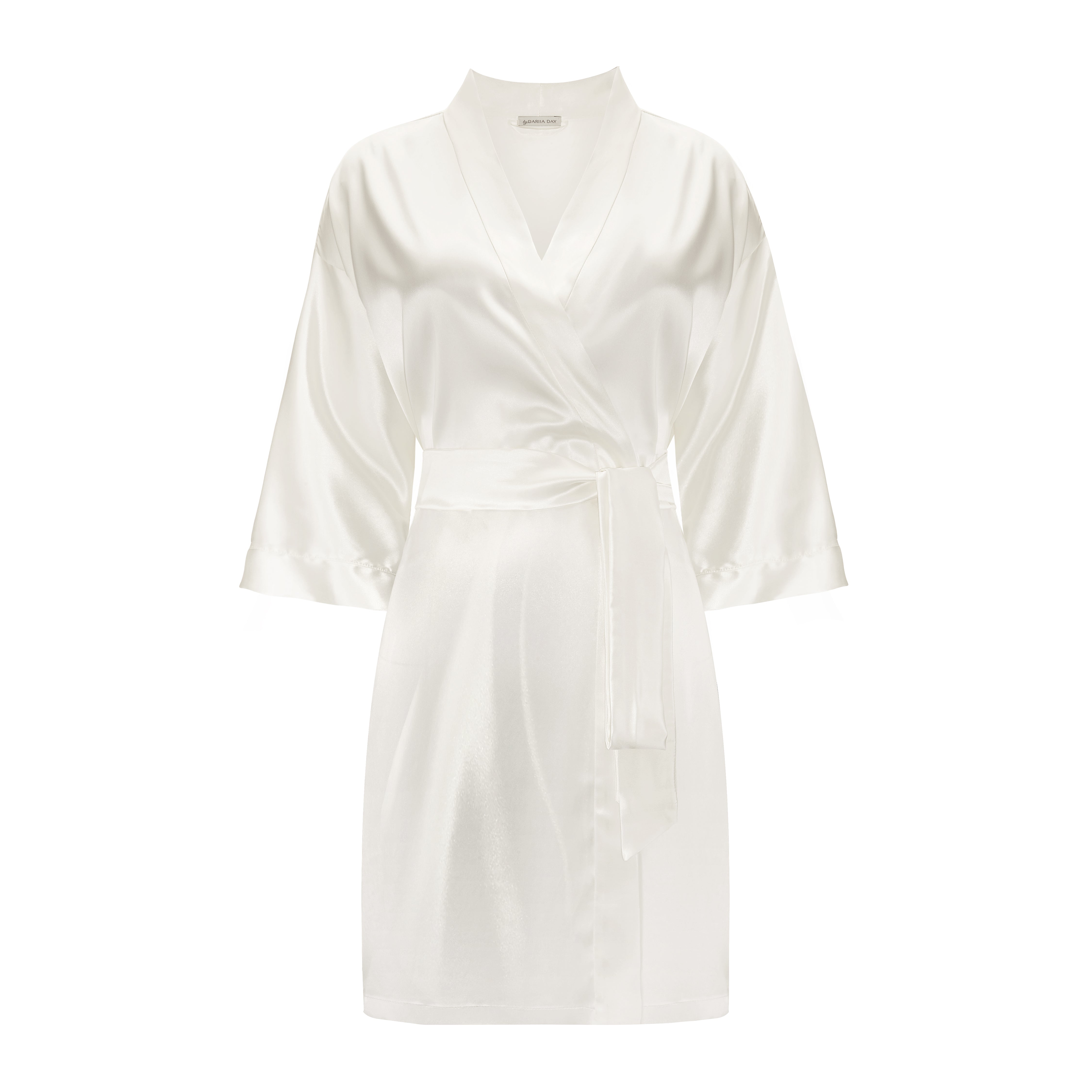 White Powder white silk robe from the luxury collection by Dariia Day.