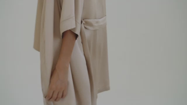 Beige Video By Dariia Day, Silk Robes