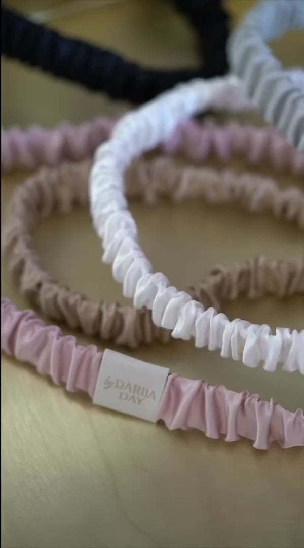White Silk headbands by Dariia Day