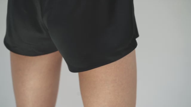 Black Midnight Black Silk Shorts By Dariia Day Video Model