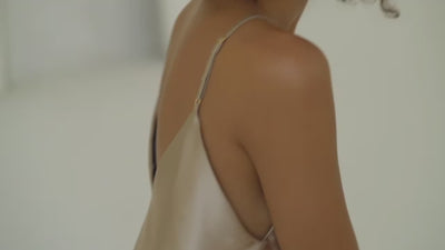 Beige French Beige Silk Top by Dariia Day Video